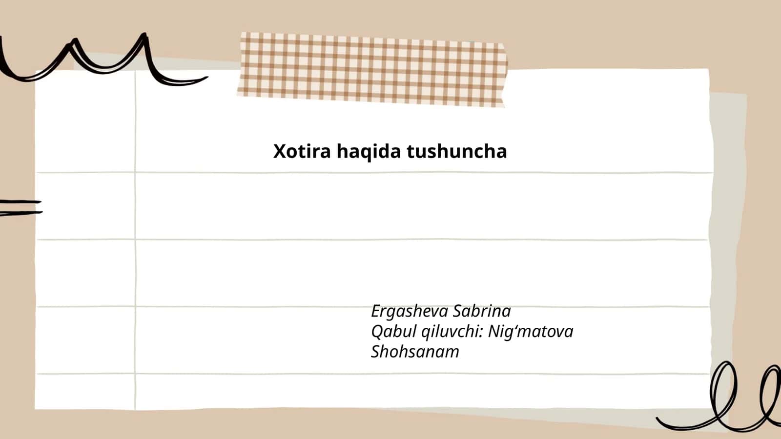 Xotira haqida tushuncha