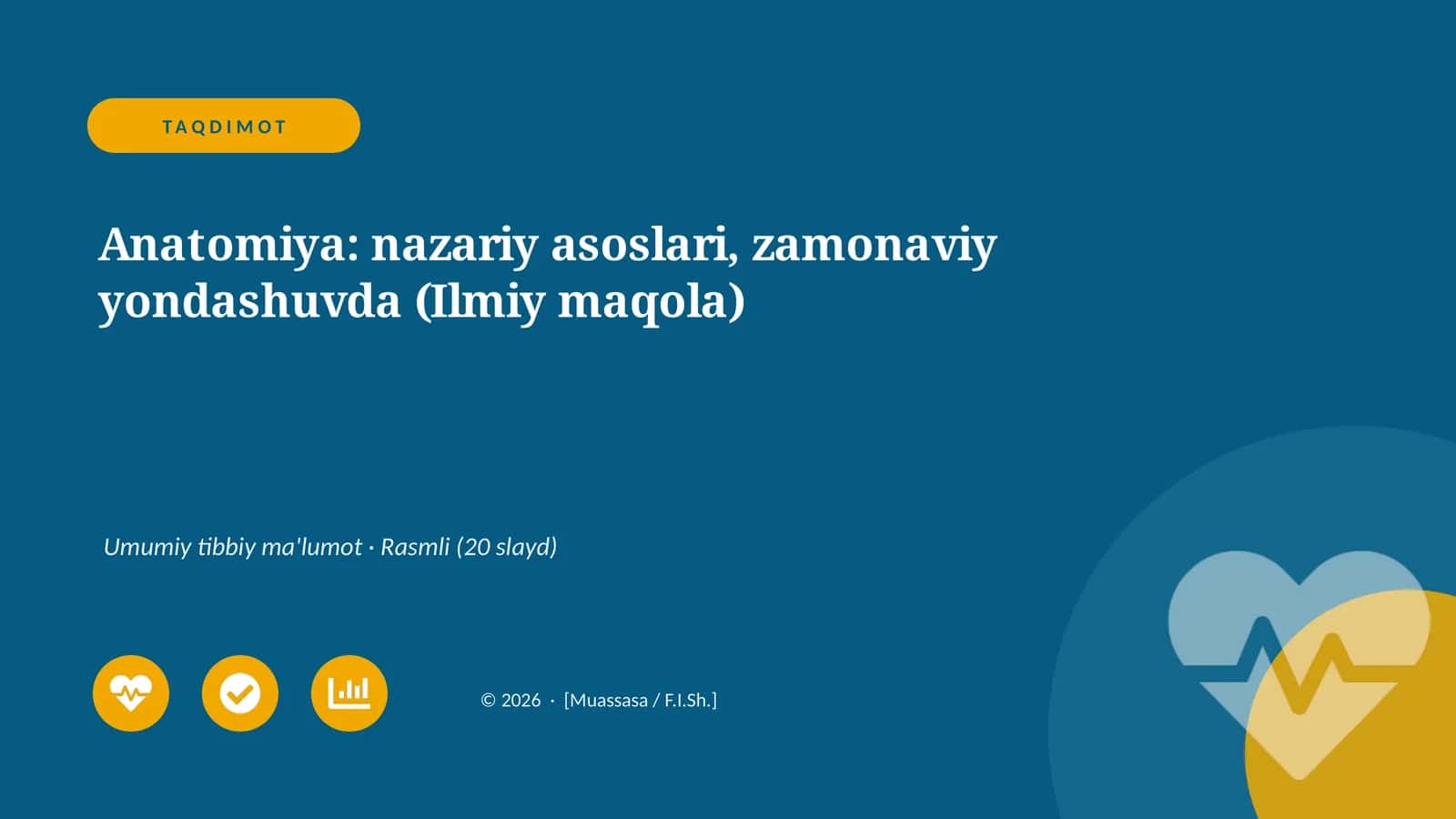 Anatomiya: nazariy asoslari, zamonaviy yondashuvda