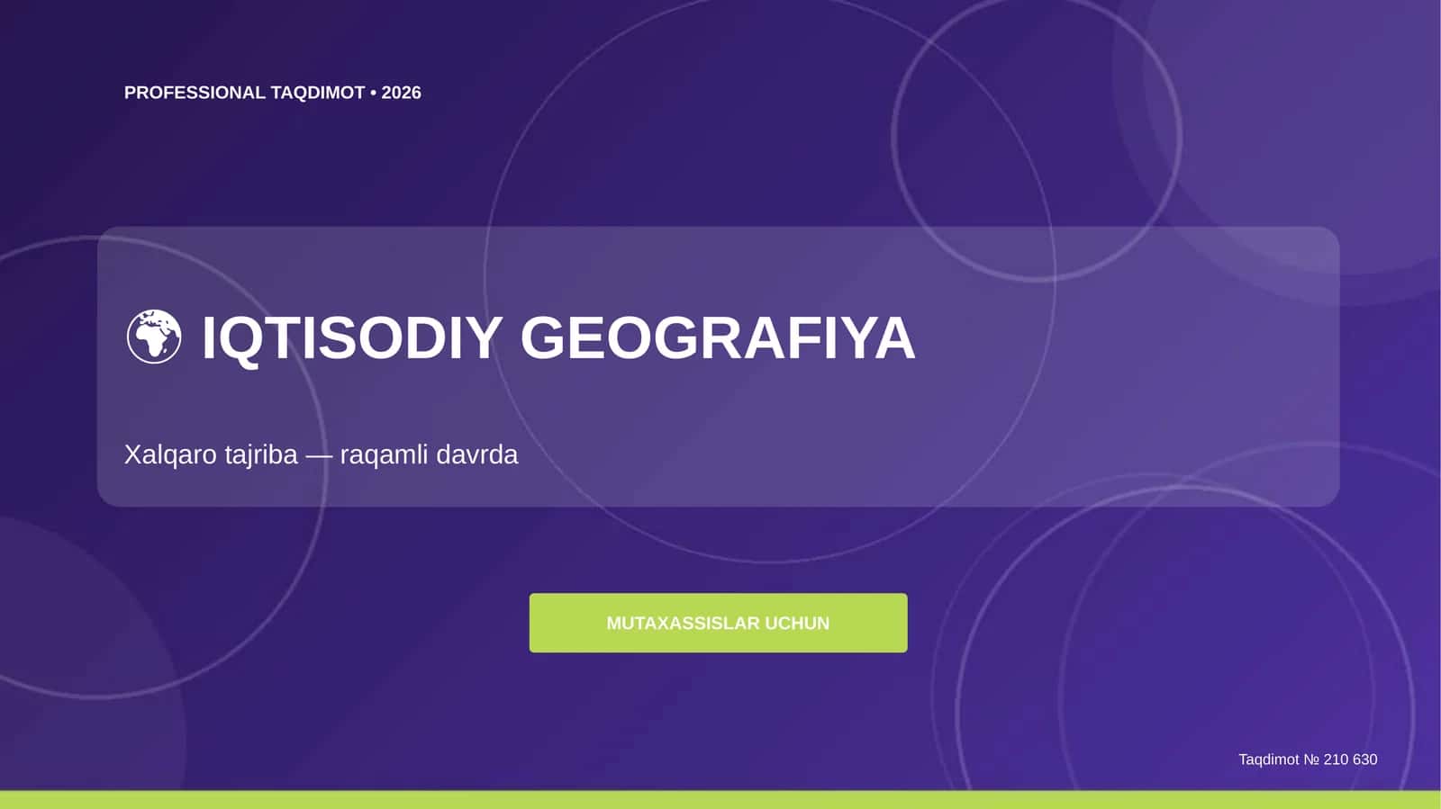 IQTISODIY GEOGRAFIYA