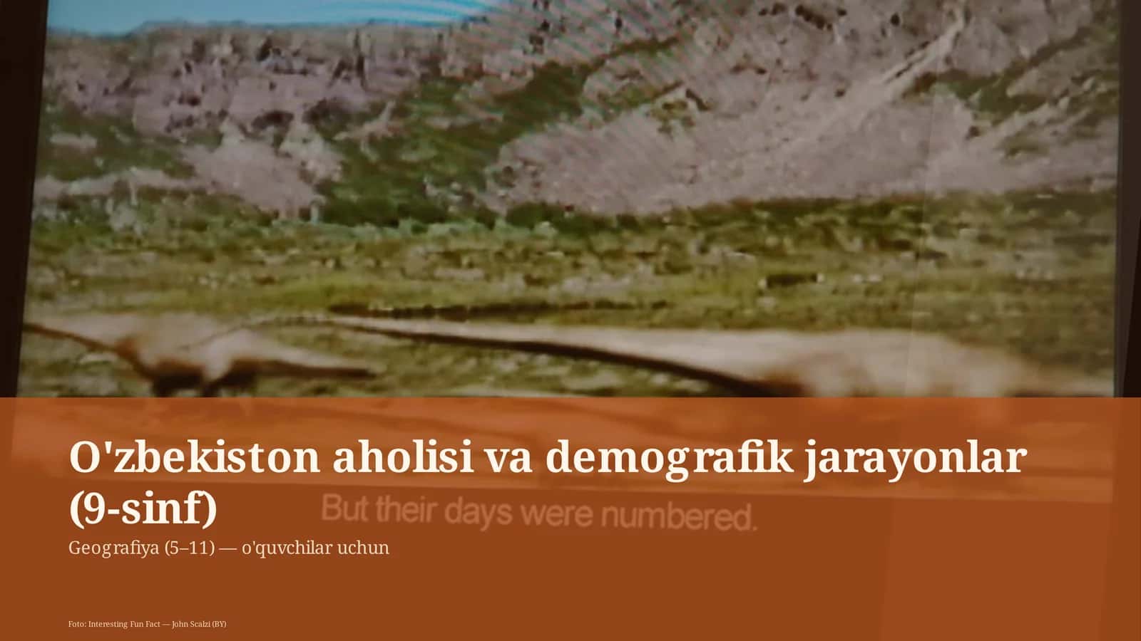 O'zbekiston aholisi va demografik jarayonlar (9-sinf)