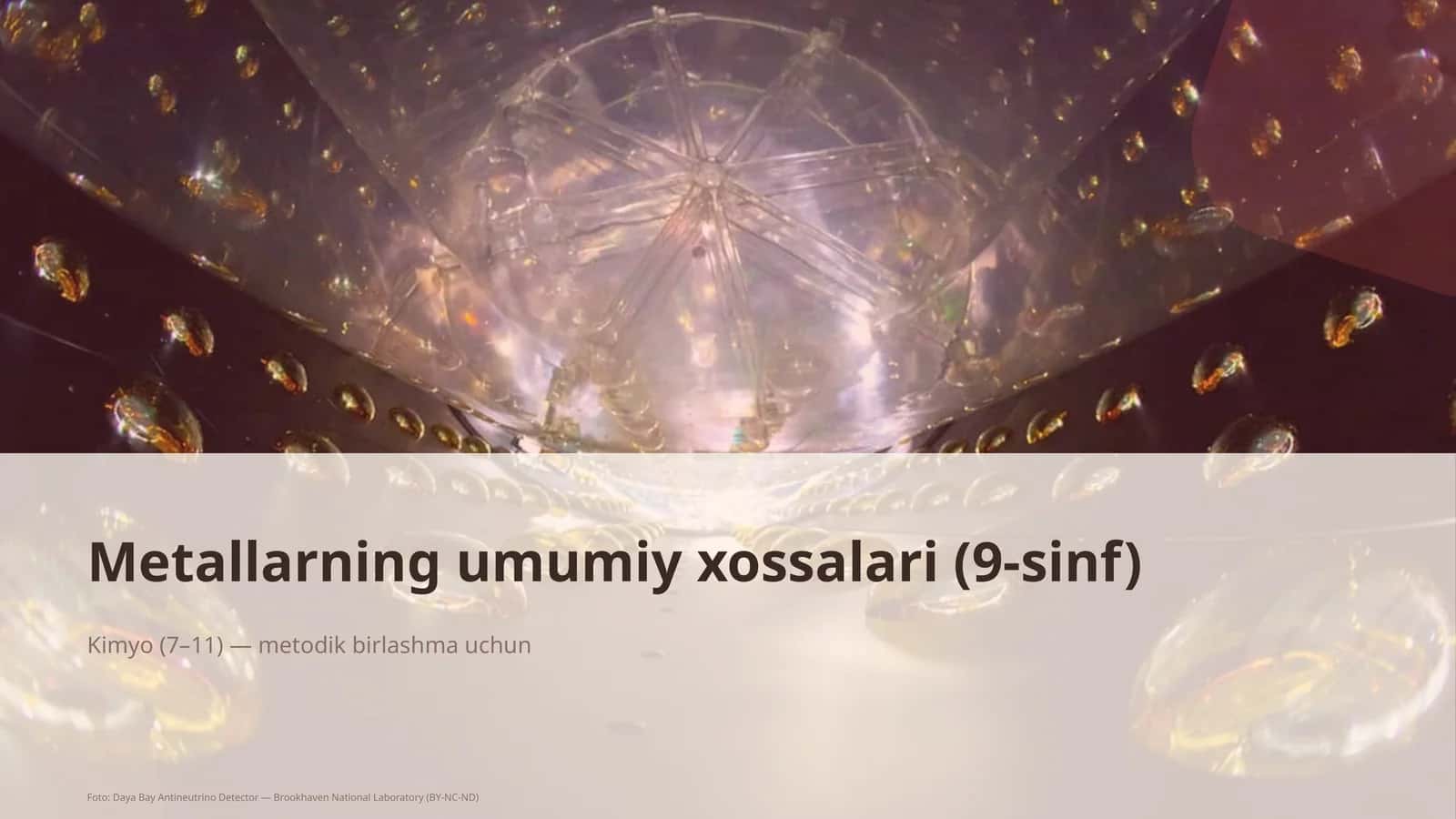 Metallarning umumiy xossalari (9-sinf)