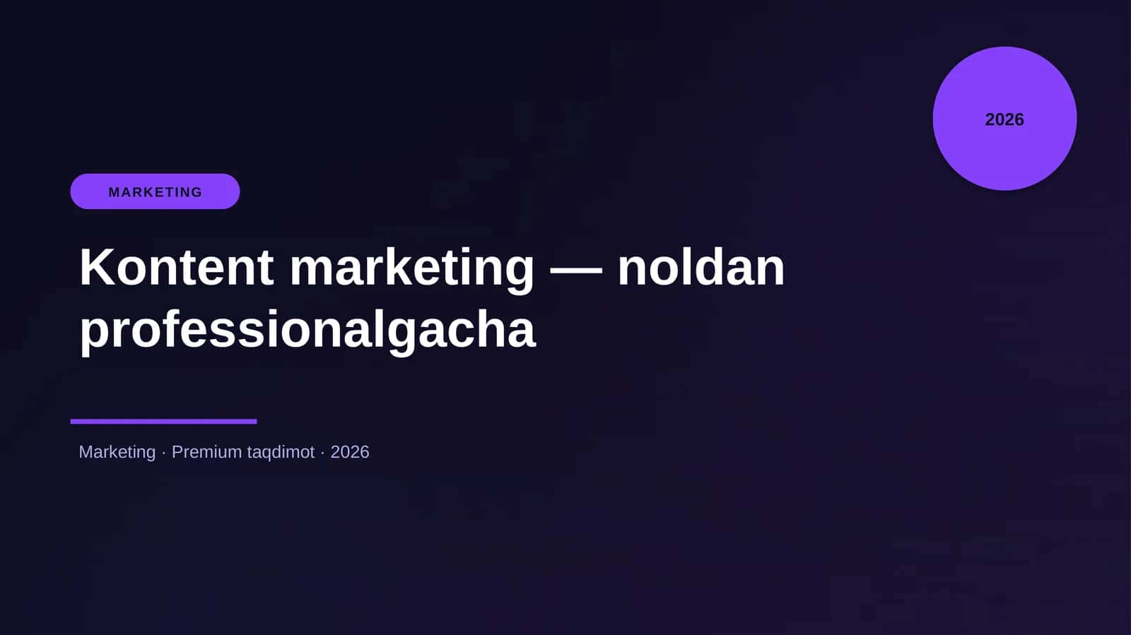 Kontent marketing — noldan professionalgacha