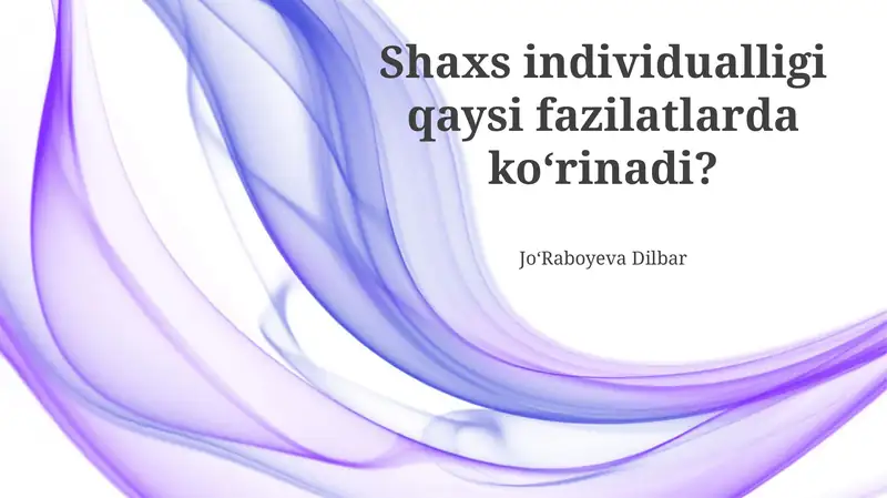 Asosiy qadriyatlar va e'tiqodlar