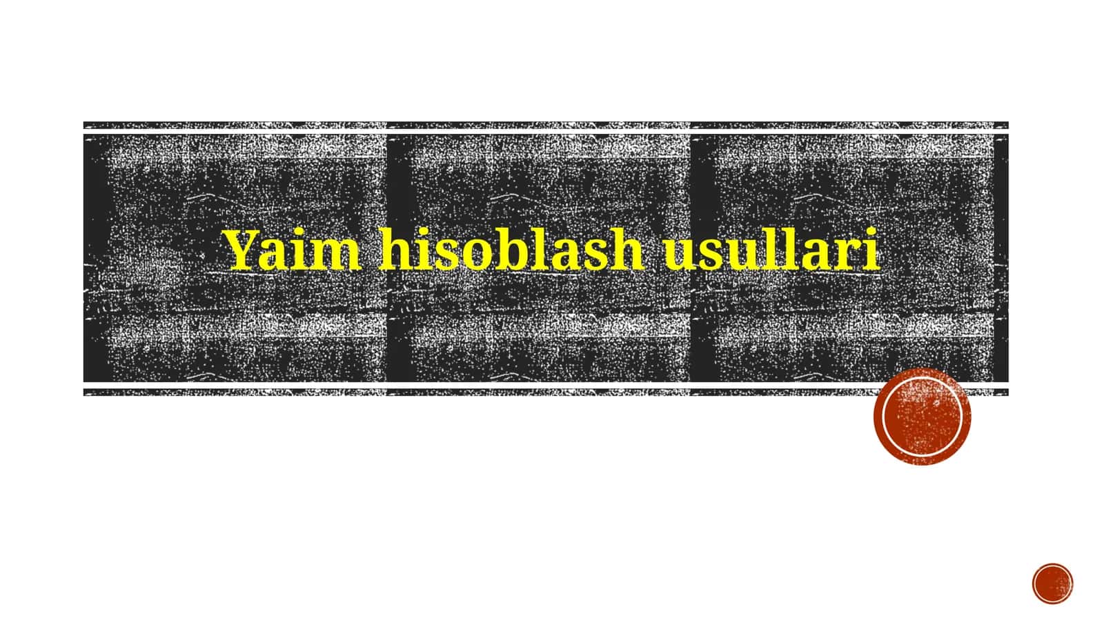 Soliq hisobini chiqarish usullari