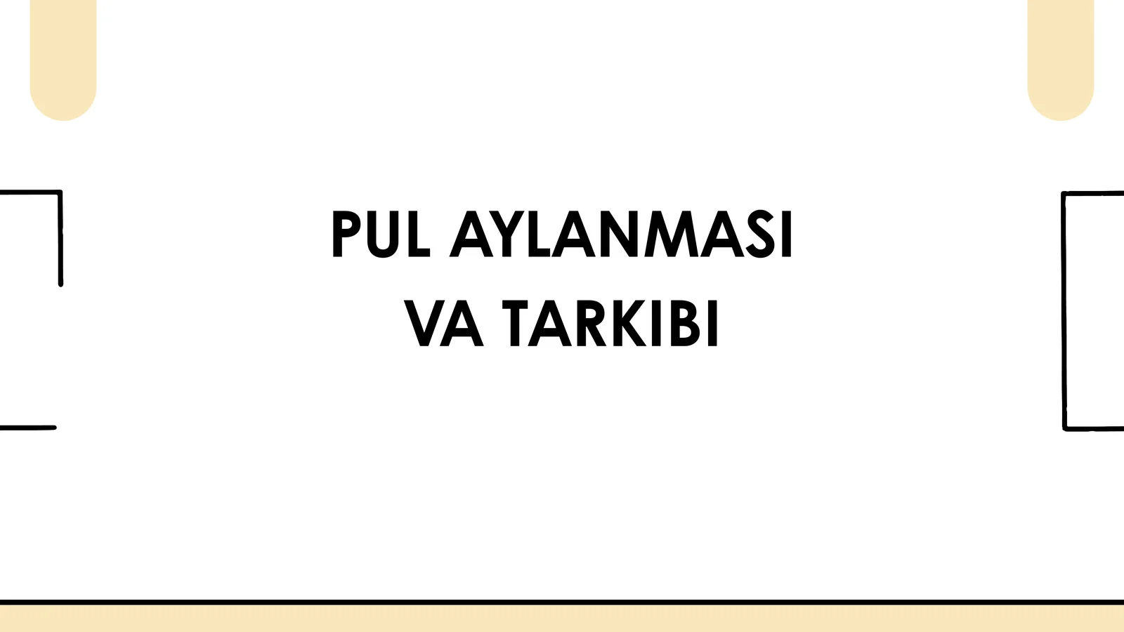 Pul Aylanmasi va Tarkibi