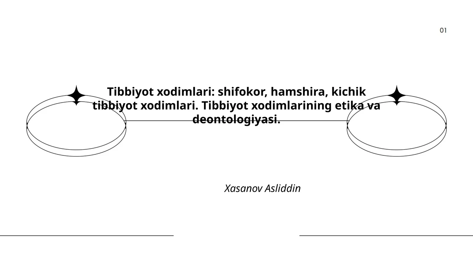 Tibbiyot xodimlari: shifokor, hamshira, kichik tibbiyot xodimlari
