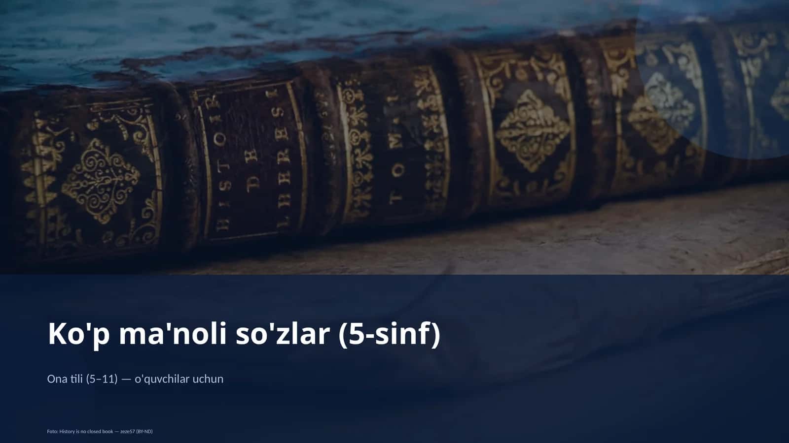 Ko'p ma'noli so'zlar (5-sinf)