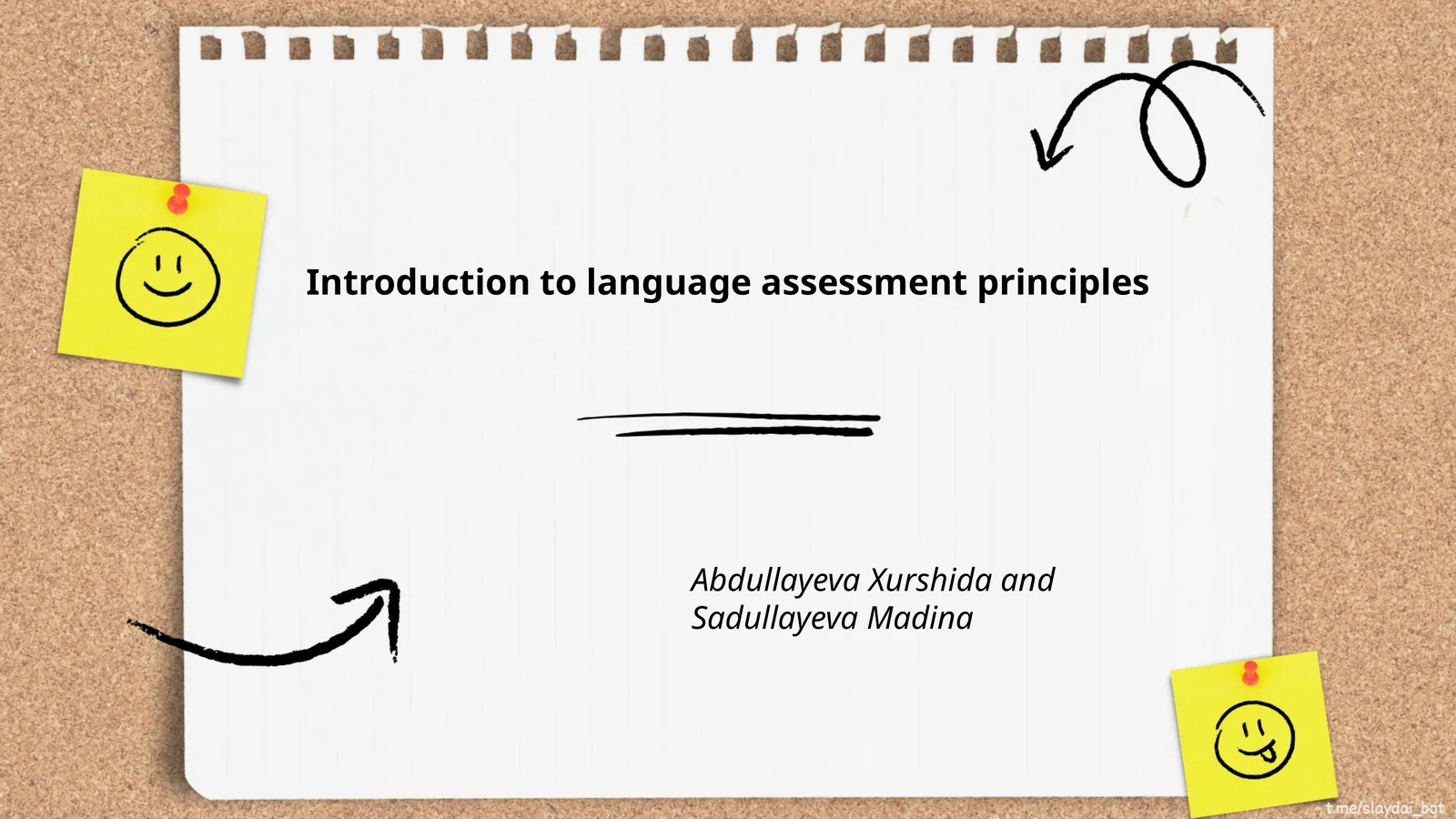 Introduction to language assessment principles