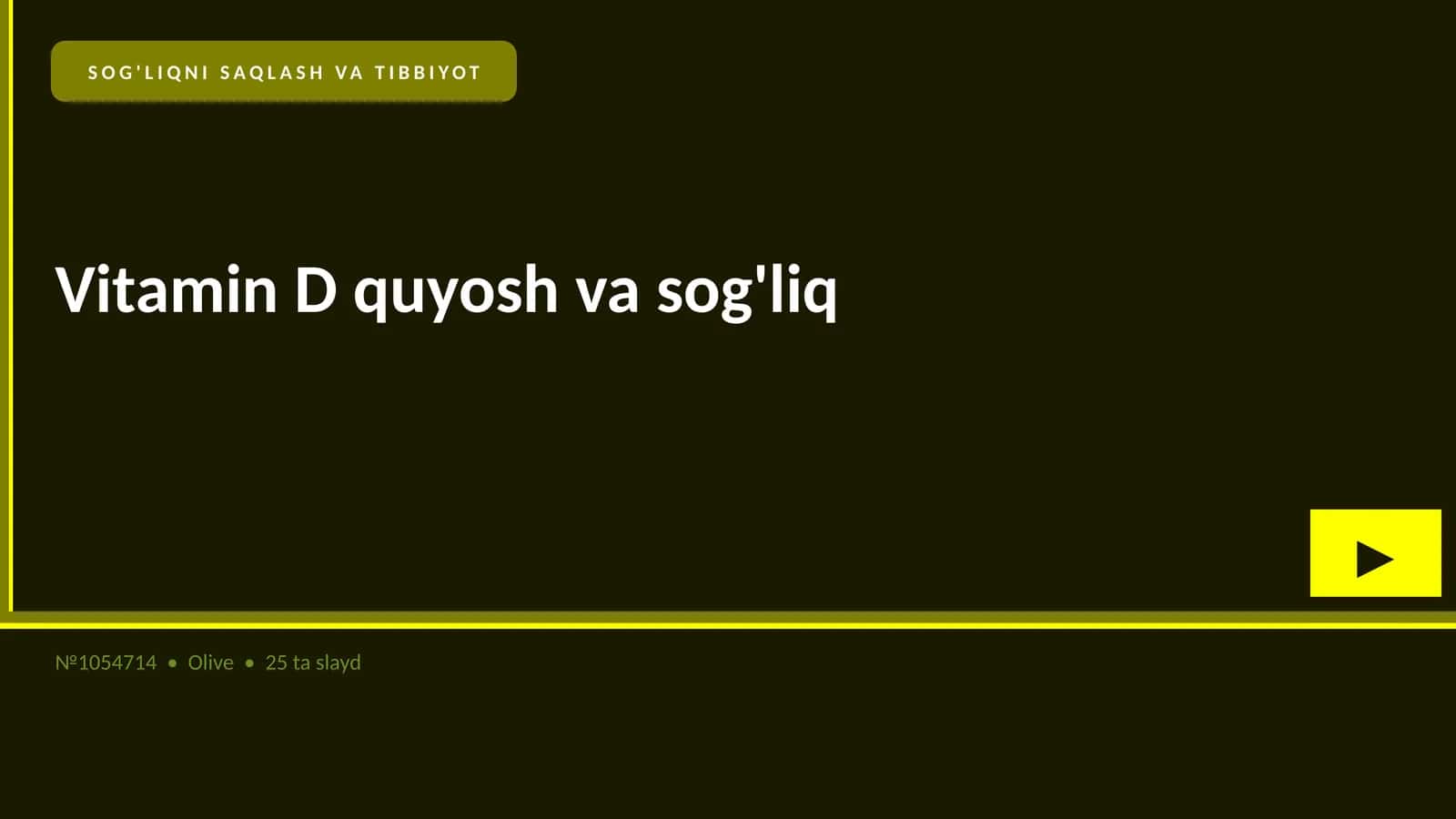 Vitamin D quyosh va sog'liq