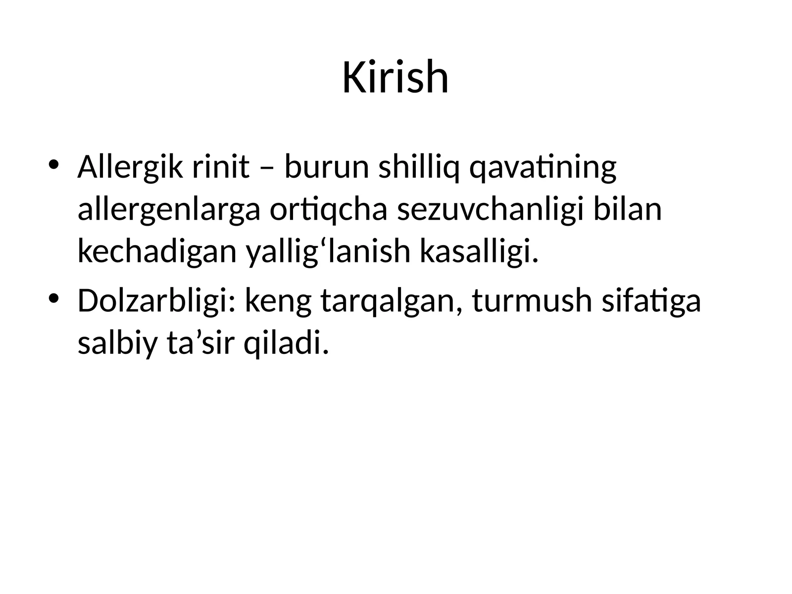 Allergik rinit