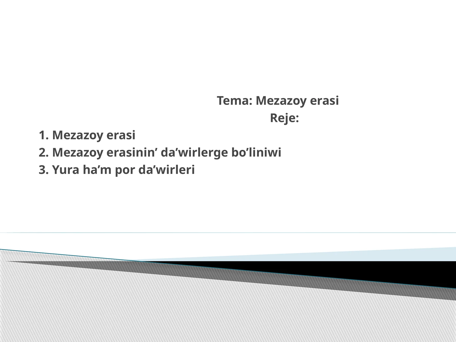 Mezazoy erasi