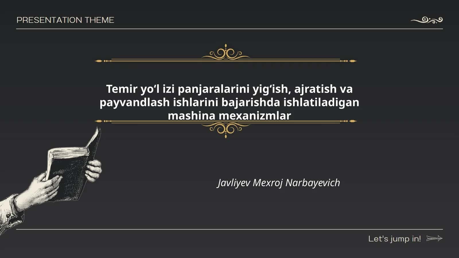 Temir yoʻl izi panjaralarini yigʻish, ajratish va payvandlash ishlarini bajarishda ishlatiladigan mashina mexanizmlar