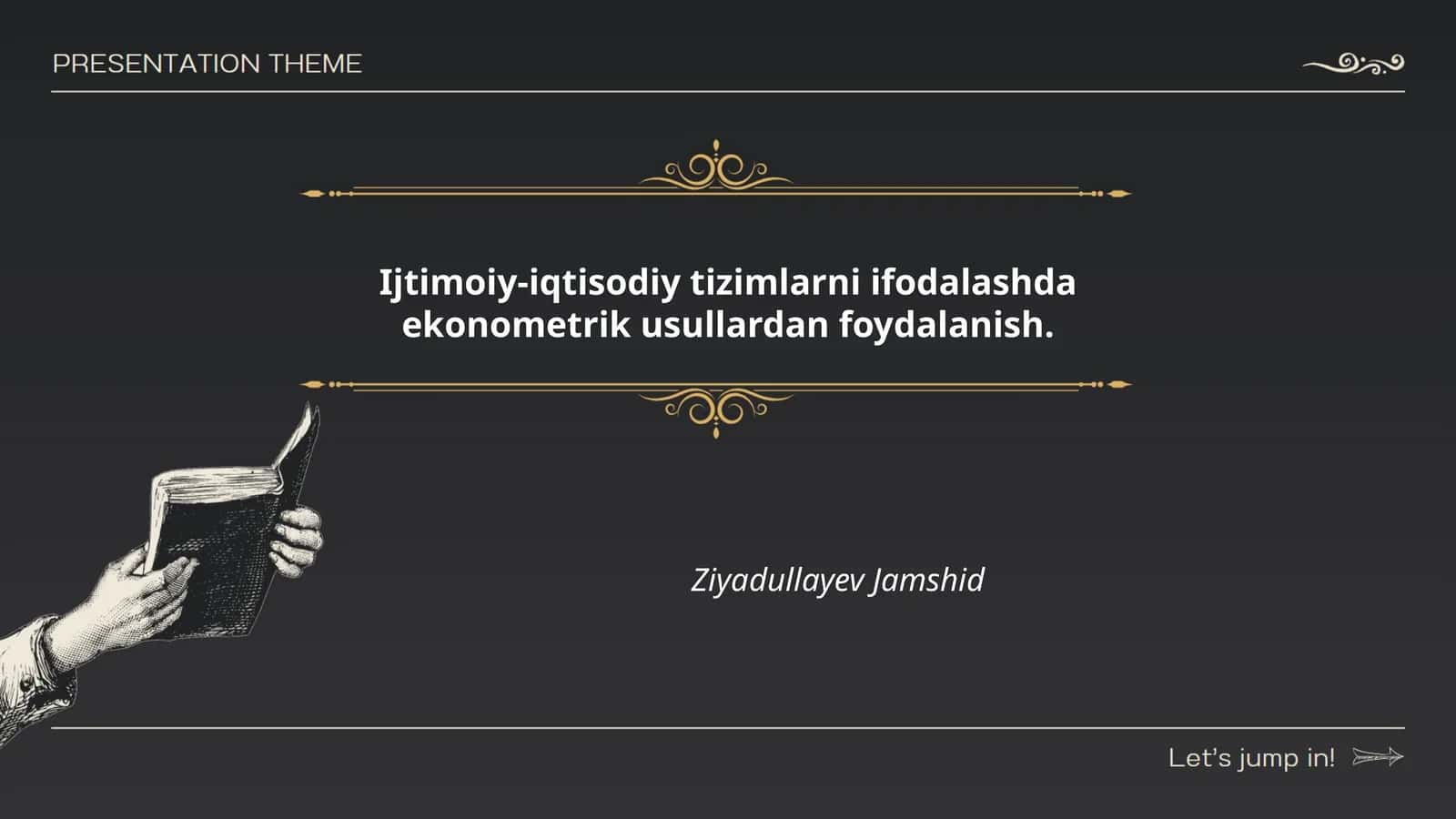 Ijtimoiy-iqtisodiy tizimlarni ifodalashda ekonometrik usullardan foydalanish