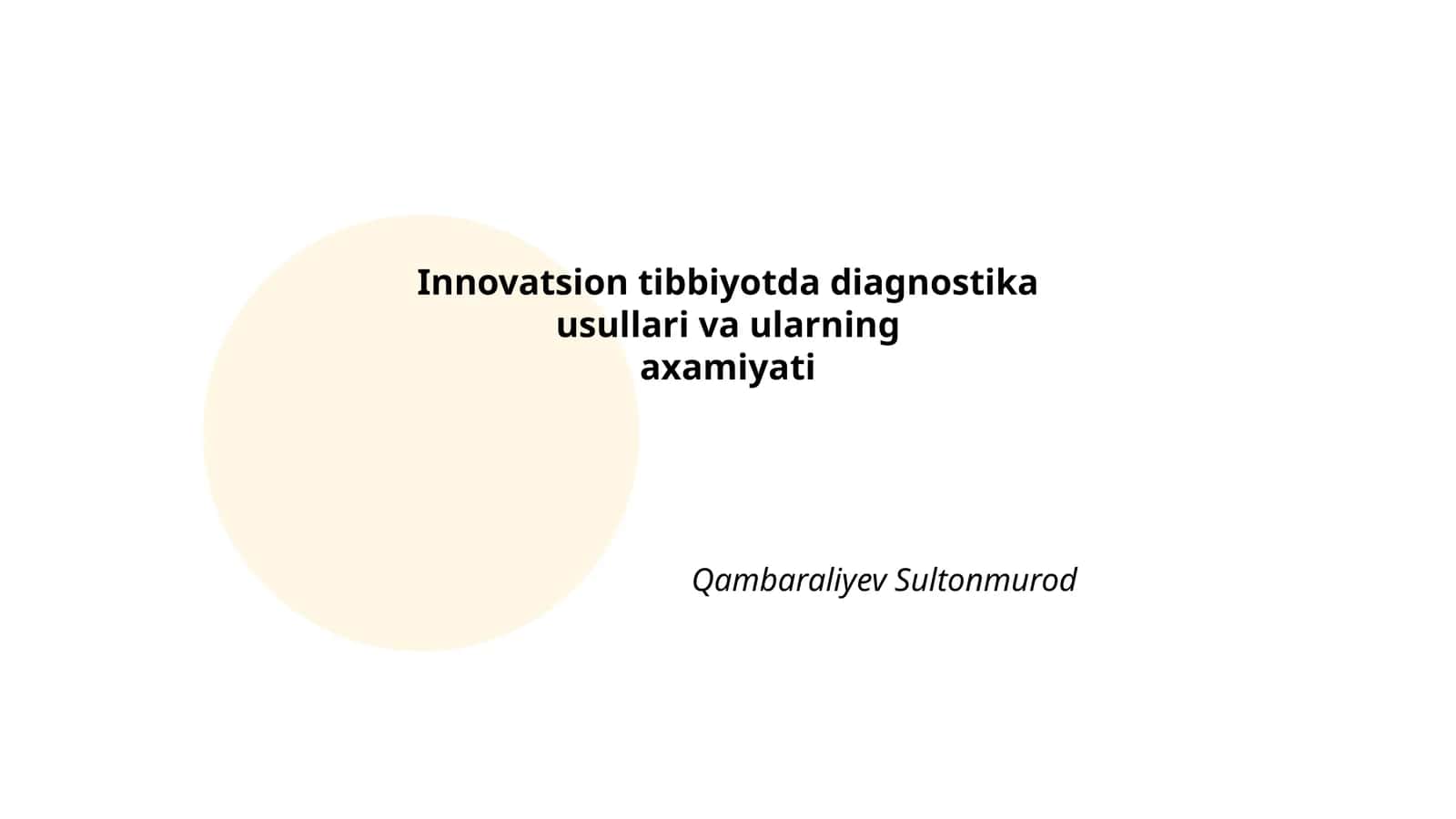 Sun'iy intellekt asosidagi tibbiy diagnostika tizimlari