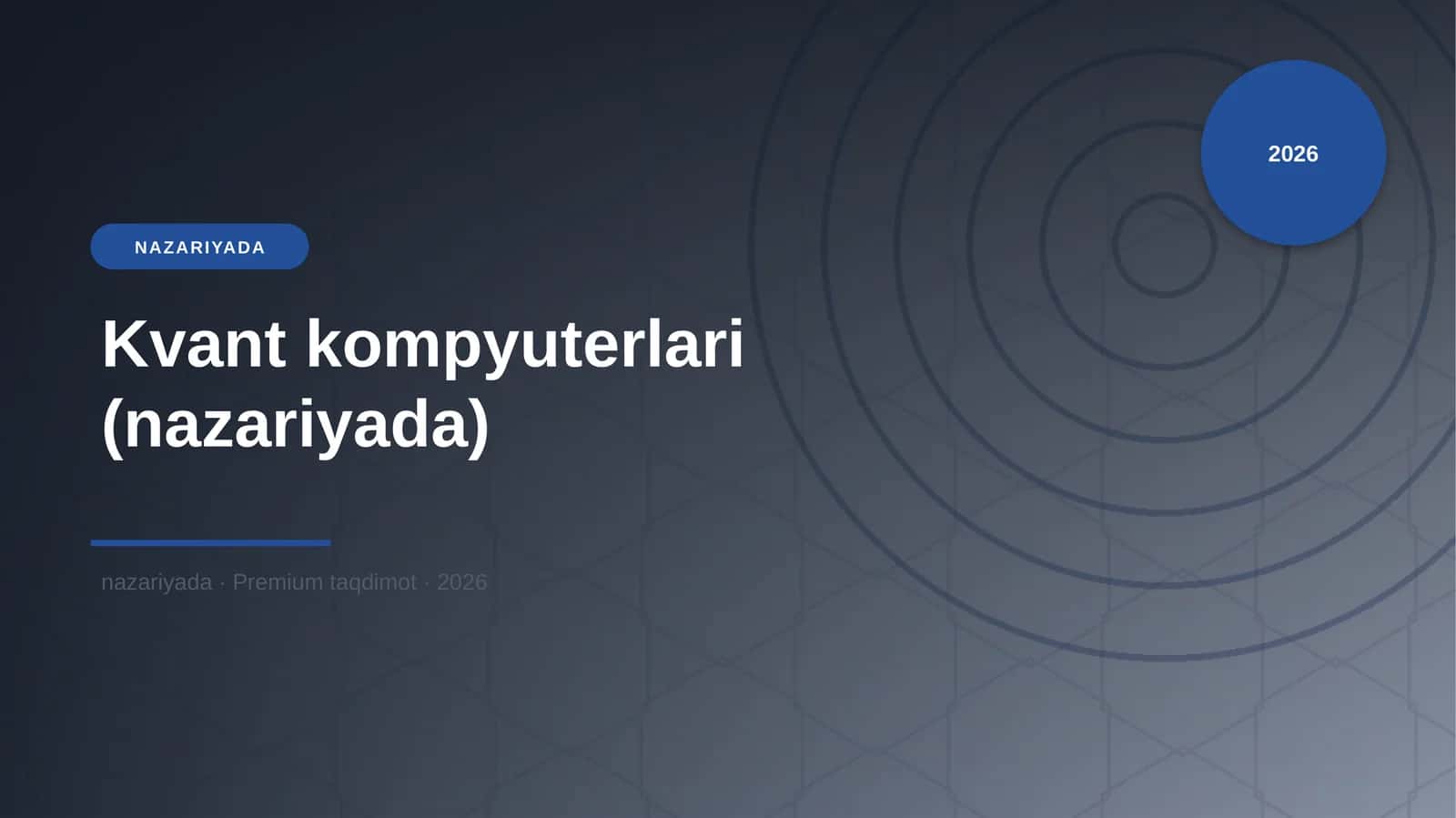 Kvant kompyuterlari (nazariyada)