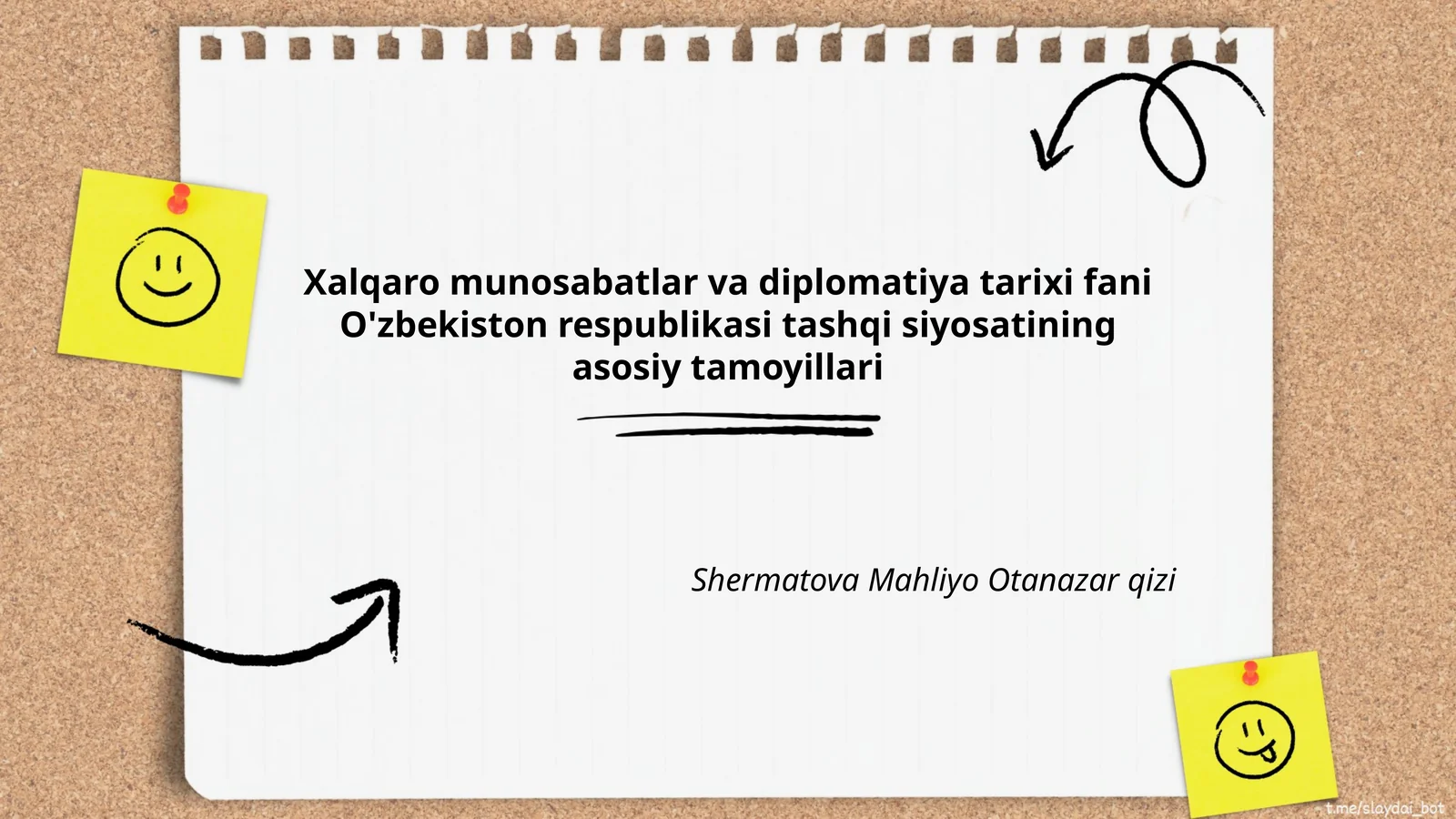 Xalqaro munosabatlar va diplomatiya tarixi fani