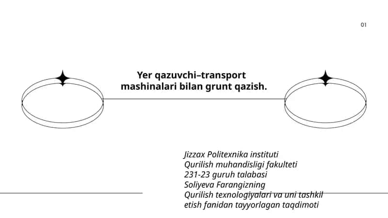 Yer qazuvchi–transport mashinalari bilan grunt qazish