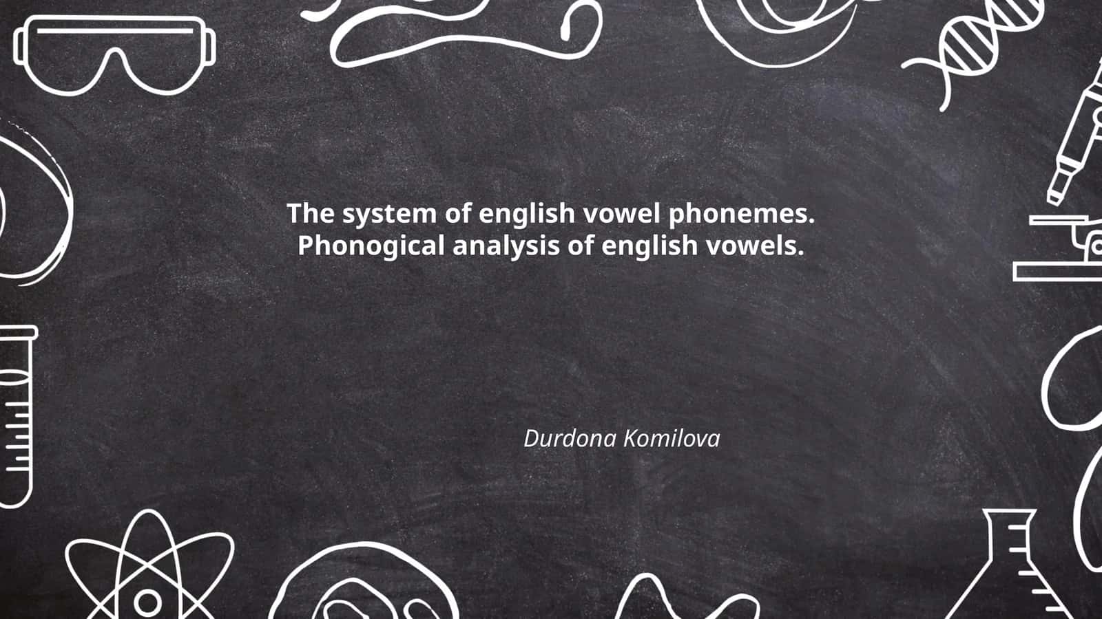 Classification of English Vowel Phonemes