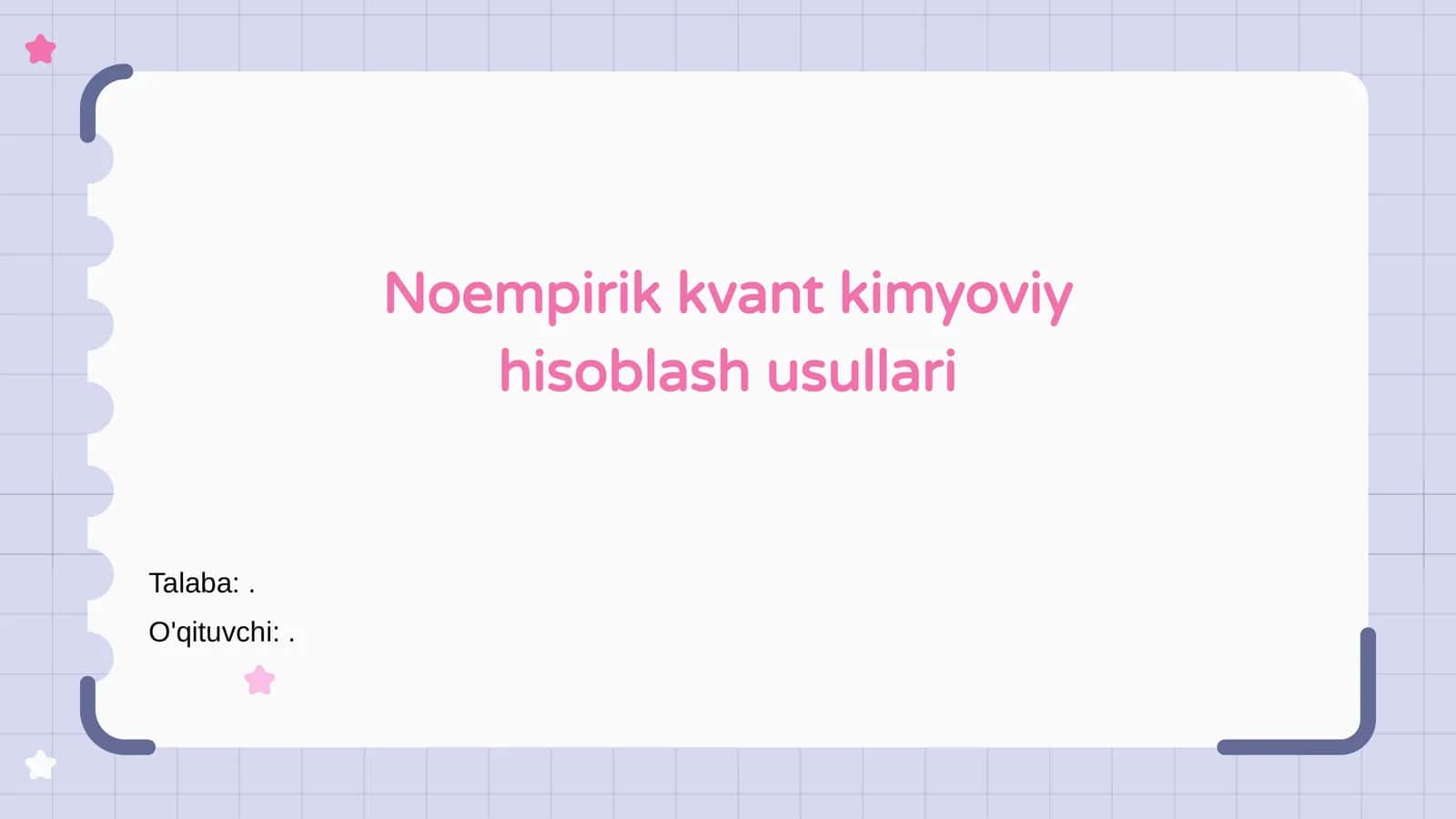 Noempirik kvant kimyoviy hisoblash usullari