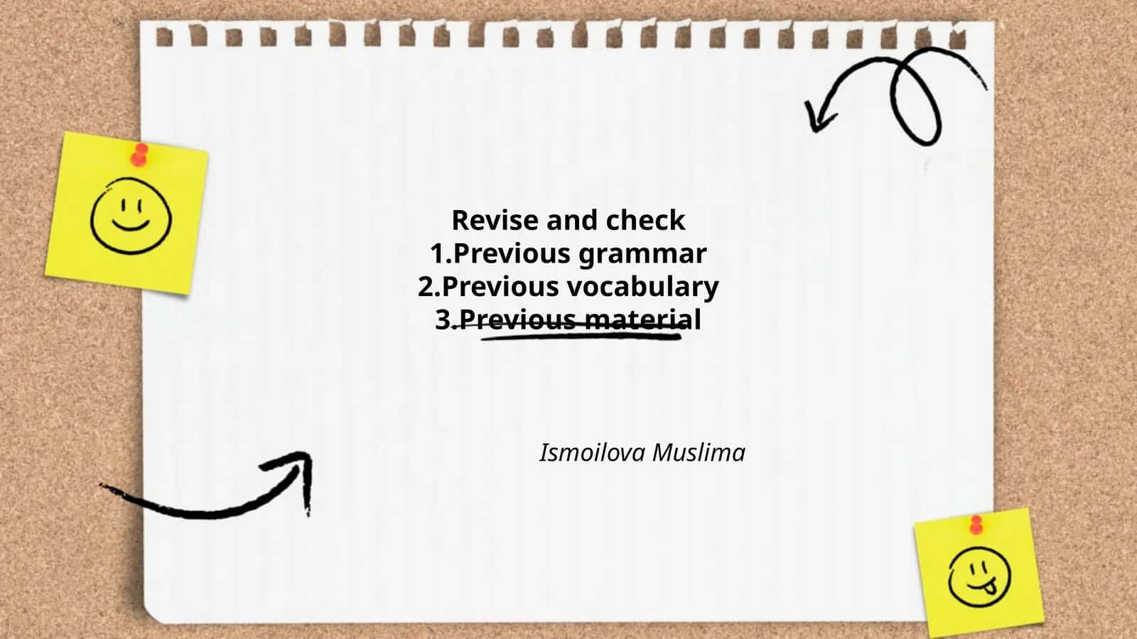 Revise and Check Grammar and Vocabulary