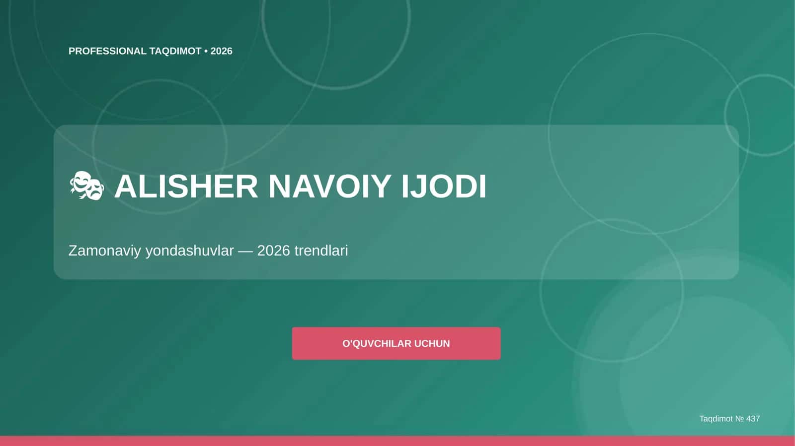 ALISHER NAVOIY IJODI