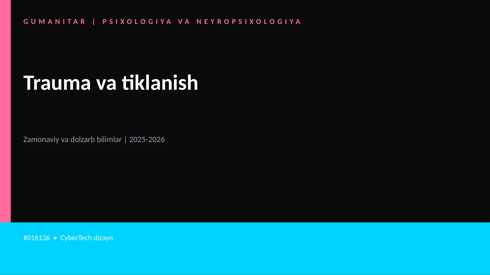 Trauma va tiklanish