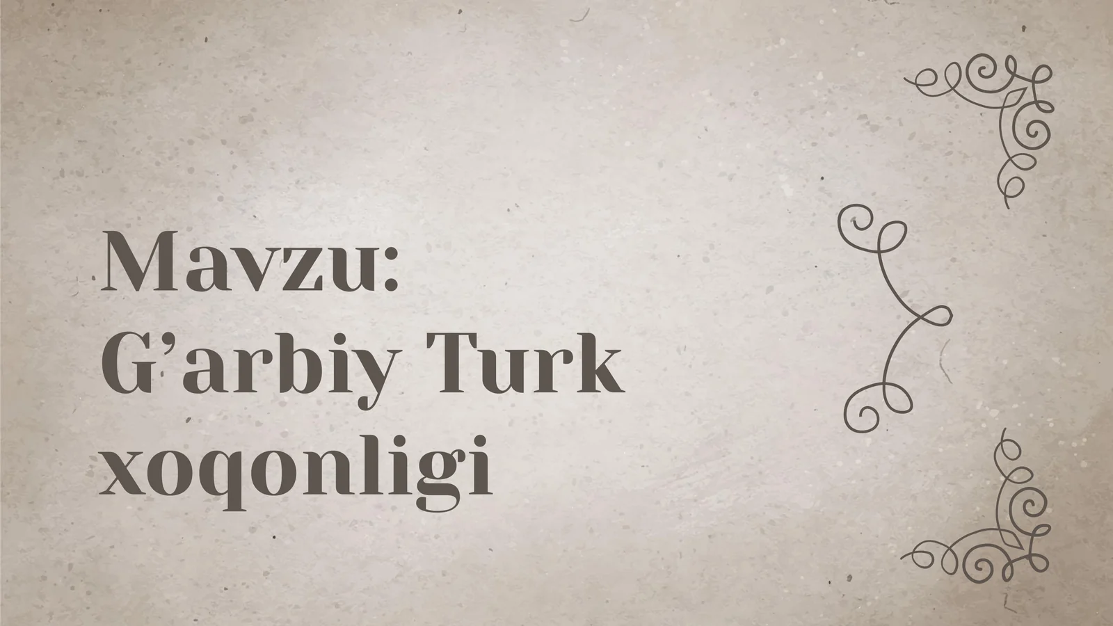 G’arbiy Turk xoqonligi