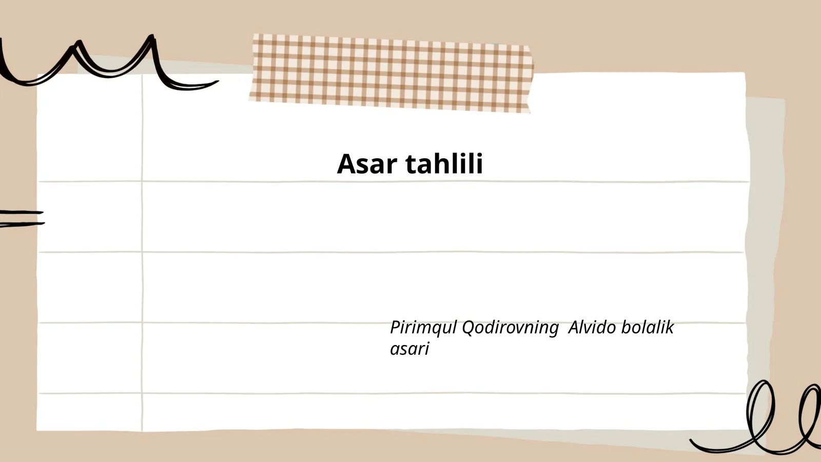Pirimqul Qodirovning Alvido bolalik asari