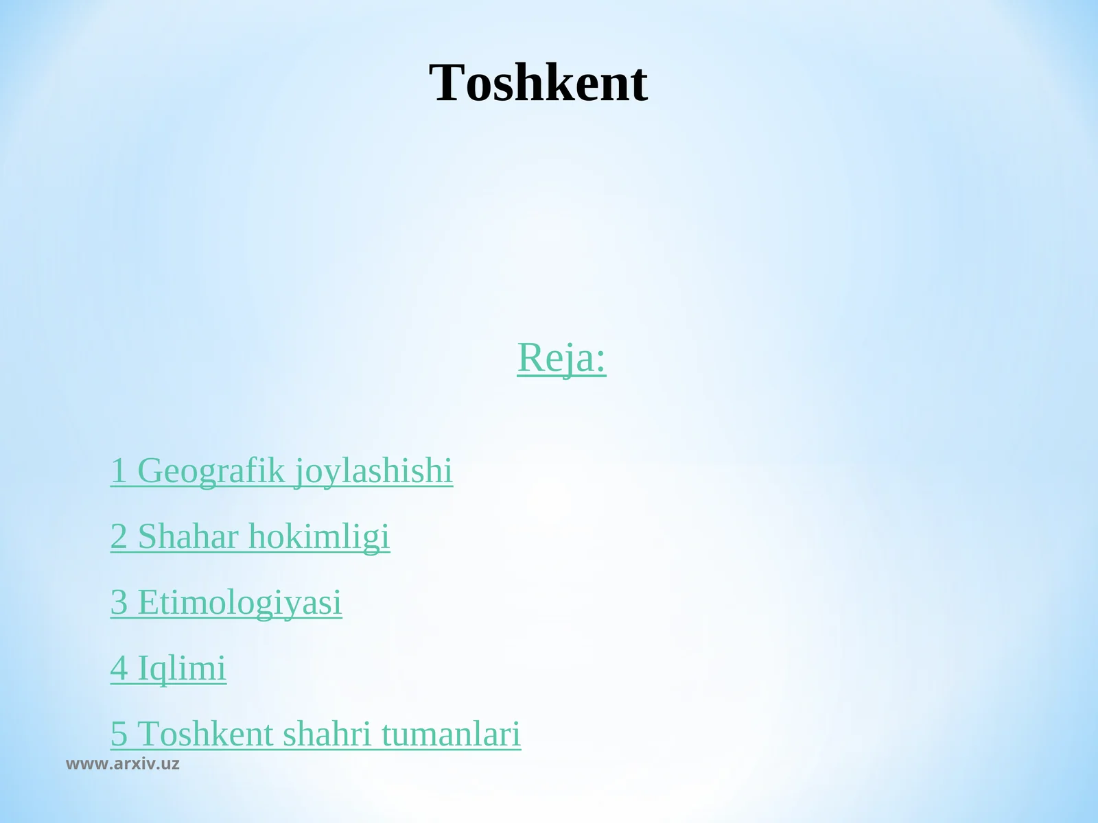 Toshkent