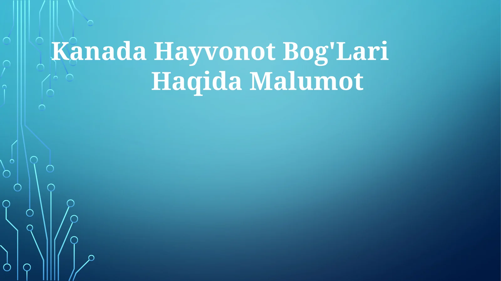 Kanada Hayvonot Bog'Lari