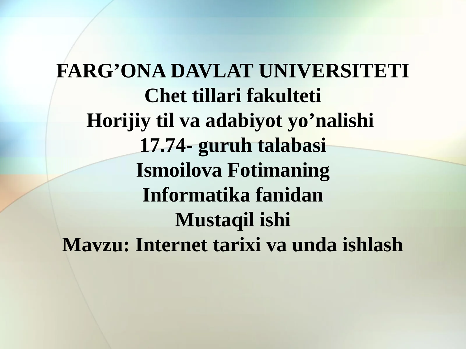 Internet tarixi va unda ishlash