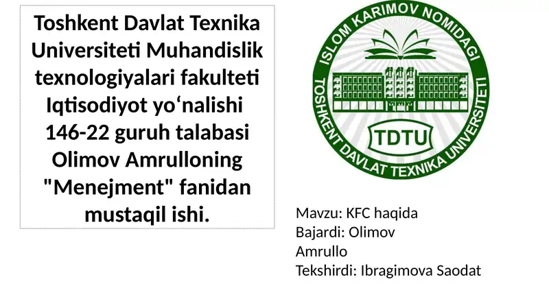 KFC haqida