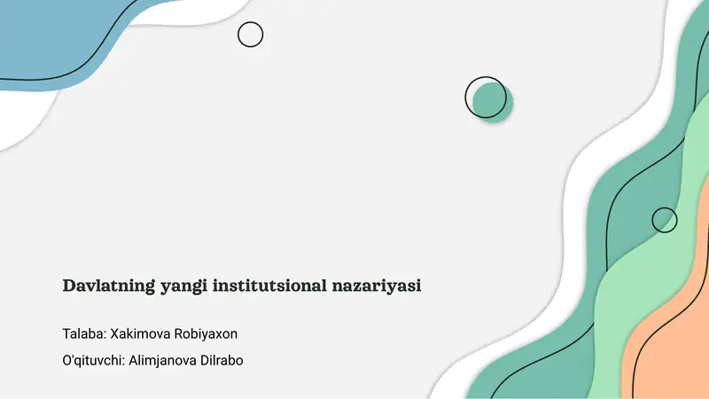 Davlatning yangi institutsional nazariyasi
