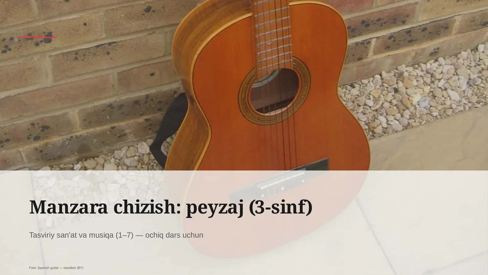 Manzara chizish: peyzaj (3-sinf)