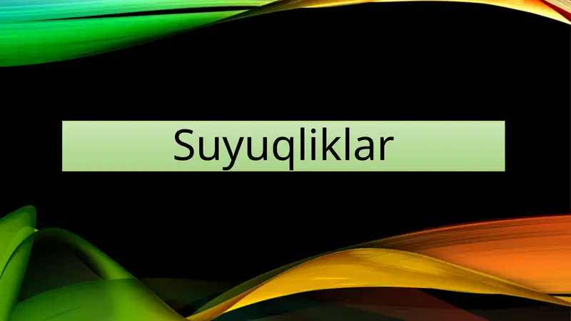 Suyuqliklar