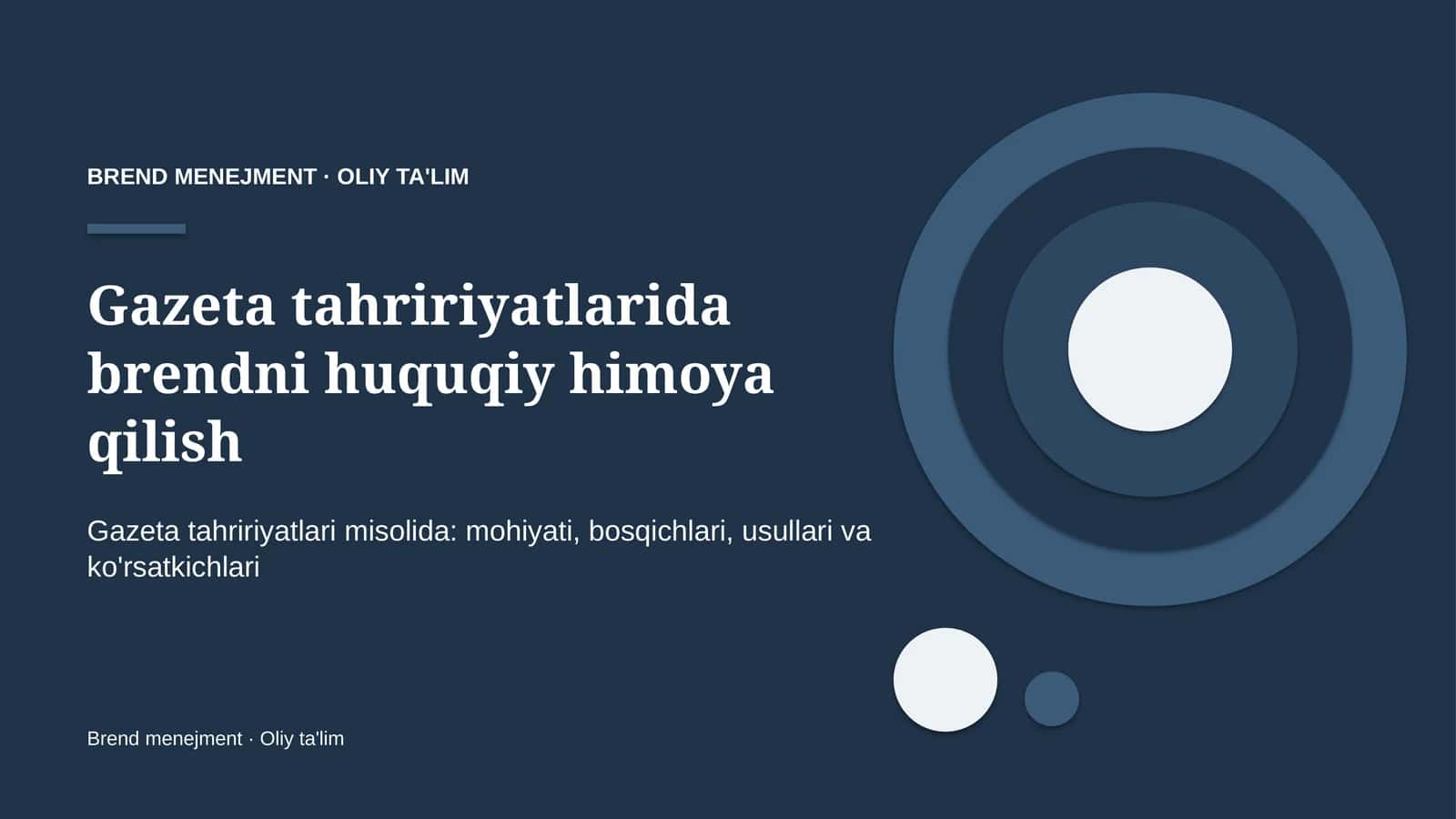 gazeta tahririyatlarida brendni huquqiy himoya qilish 8681