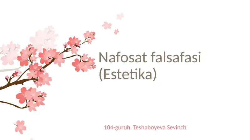 Nafosatfalsafasi(Estetika)