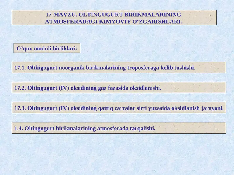 Oltingugurtning noorganik birikmalari