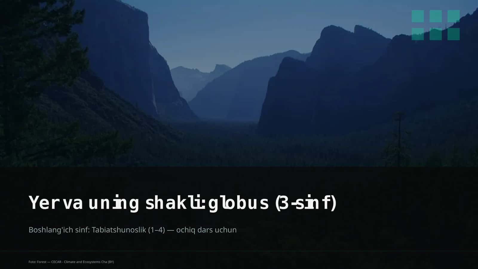 Yer va uning shakli: globus (3-sinf)
