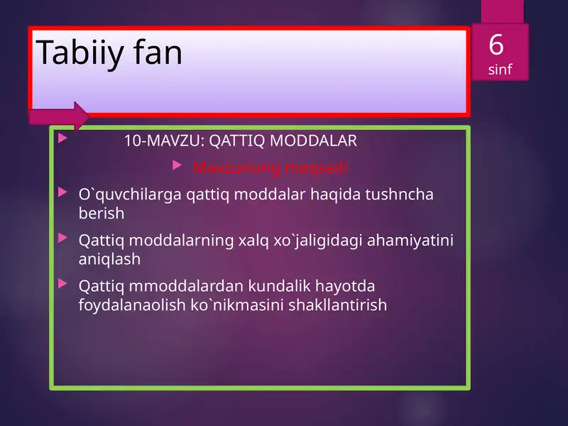 Qattiq Moddalar