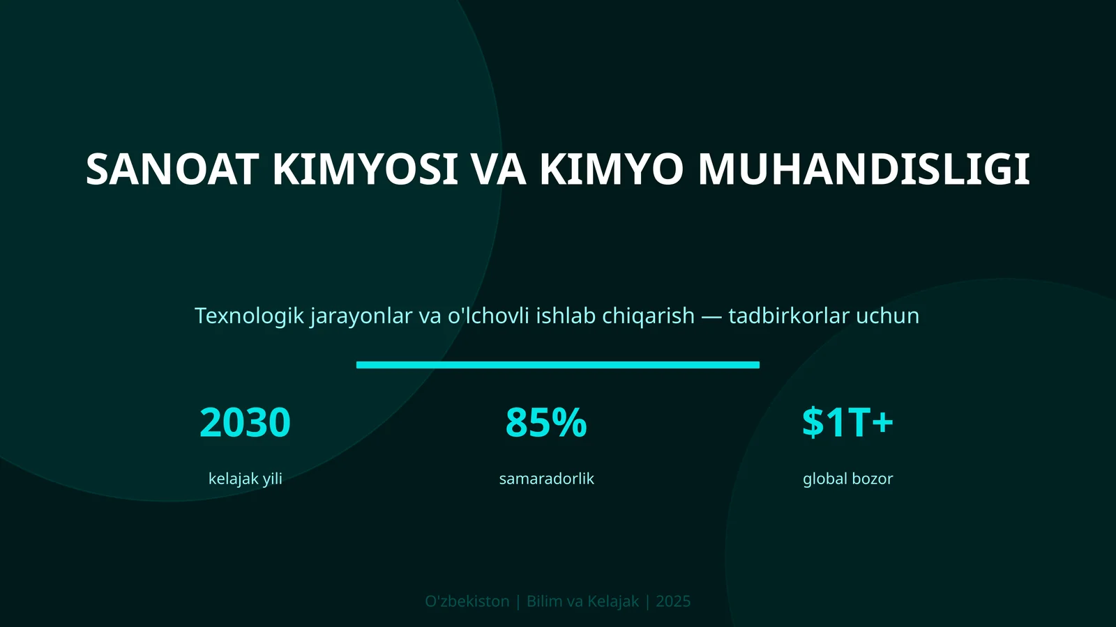 Sanoat Kimyosi va Kimyo Muhandisligi