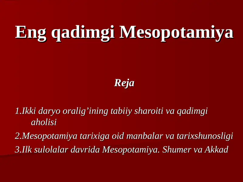 Mesopotamiya Tarixi