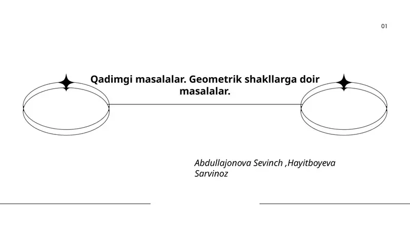 Qadimgi masalalar. Geometrik shakllarga doir masalalar