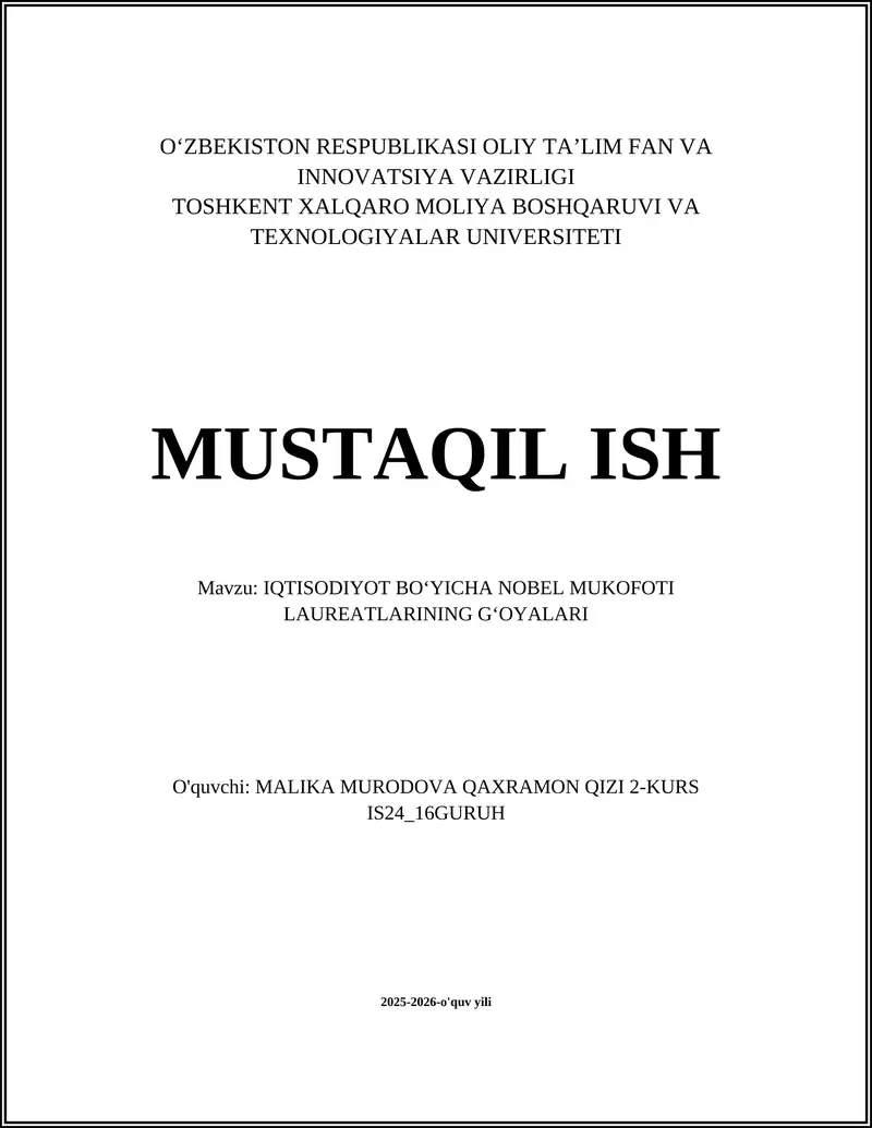 Milton Friedmanning monetarizm nazariyasi