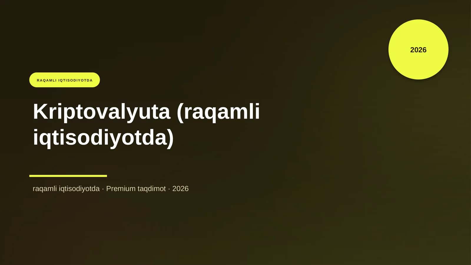 Kriptovalyuta (raqamli iqtisodiyotda)