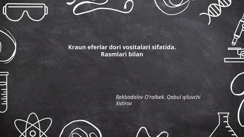 Kraun eferlar dori vositalari sifatida