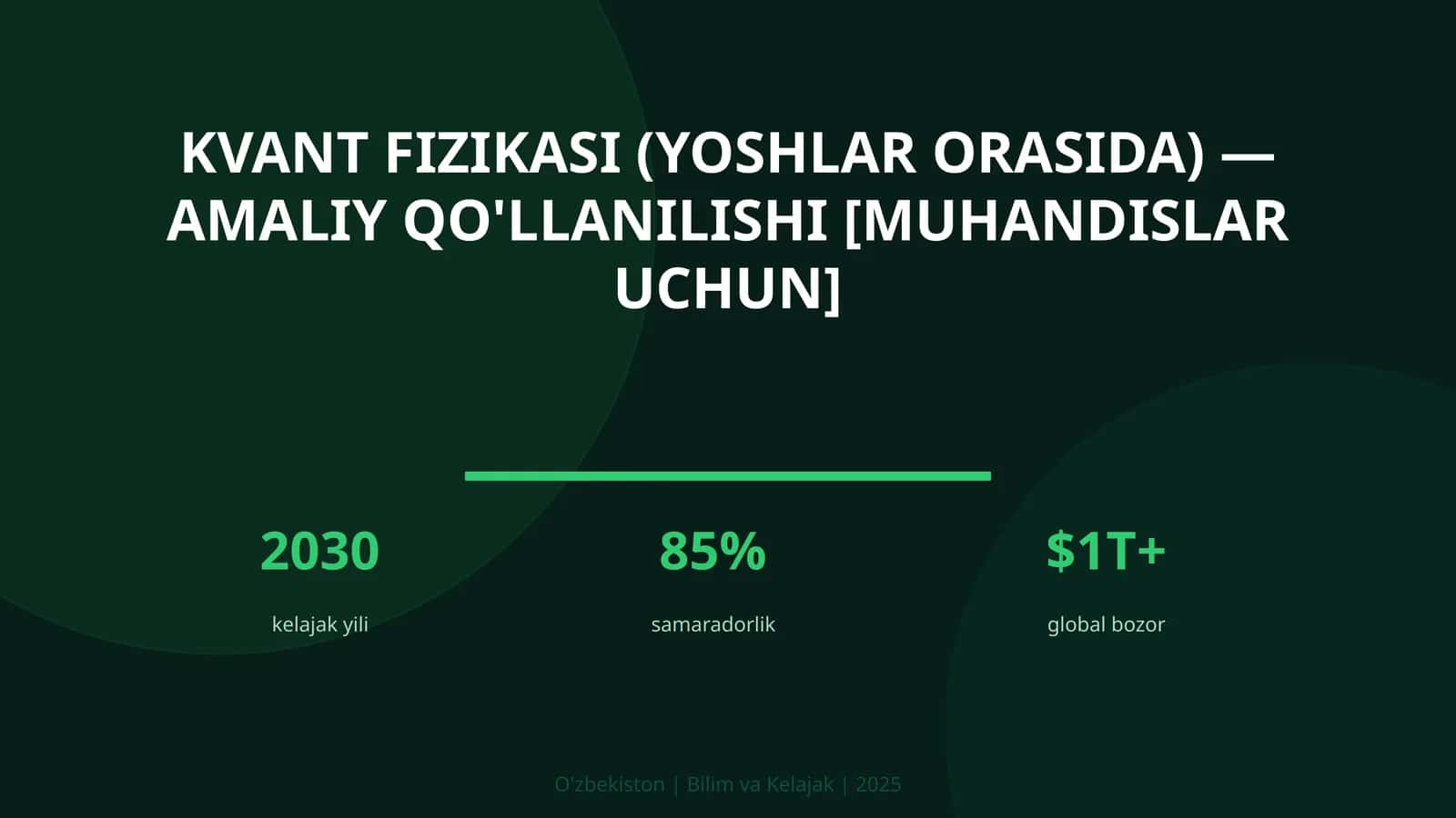 KVANT FIZIKASI (YOSHLAR ORASIDA) — AMALIY QO'LLANILISHI [MUHANDISLAR UCHUN]