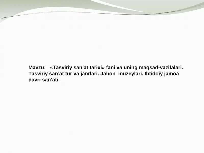 Tasviriy san’at tarixi
