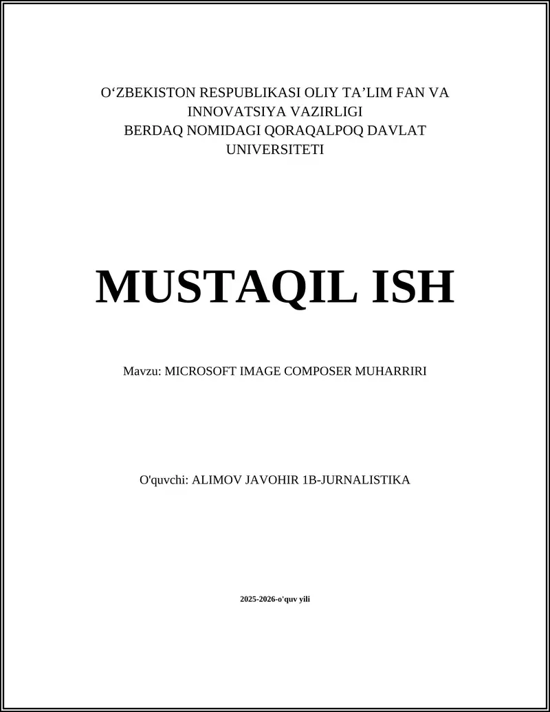 MICROSOFT IMAGE COMPOSER MUHARRIRI
