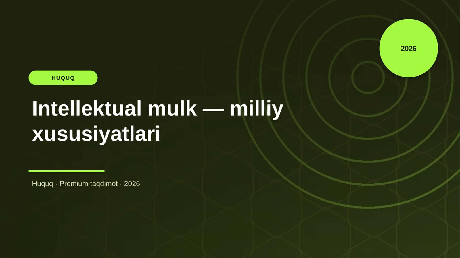 Intellektual mulk — milliy xususiyatlari